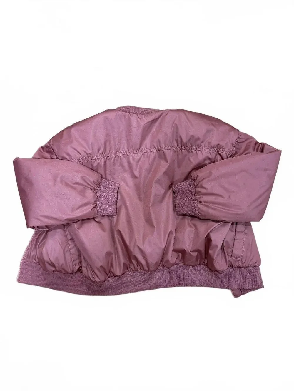 Old Navy Girls L 10-12 Pink Bomber Jacket Water Resistant Full Zip
